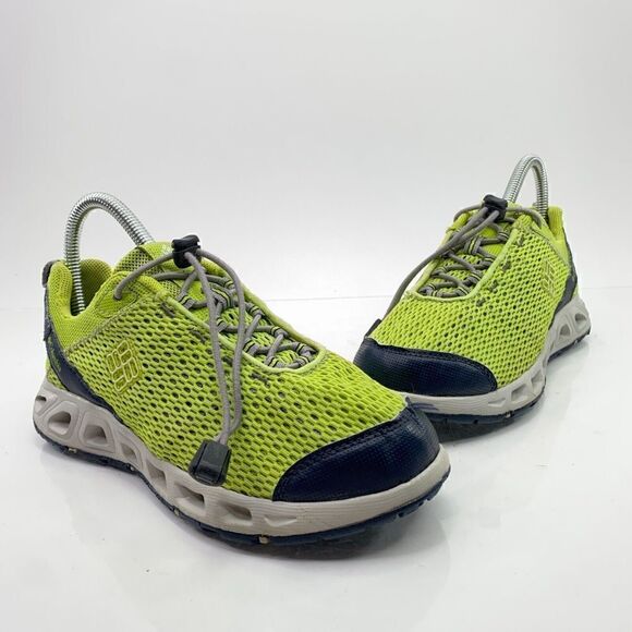 Columbia Drainmaker 3 Youth Size 4 Green White Ventilated Mesh Hybrid Shoes
